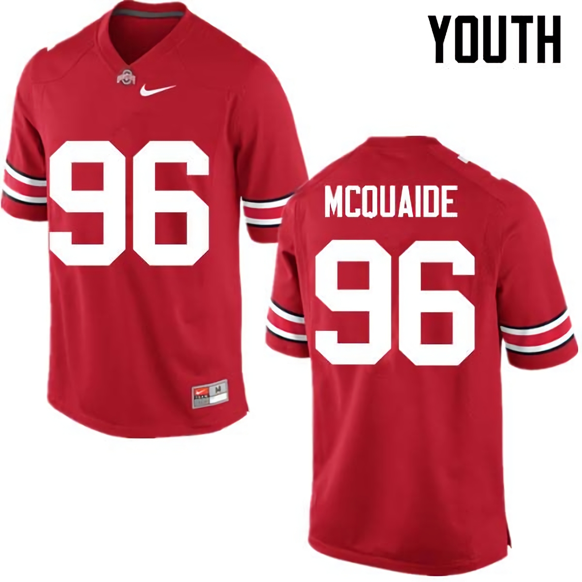 Jake McQuaide Ohio State Buckeyes Youth NCAA #96 Nike Red College Stitched Football Jersey FUR2156PF